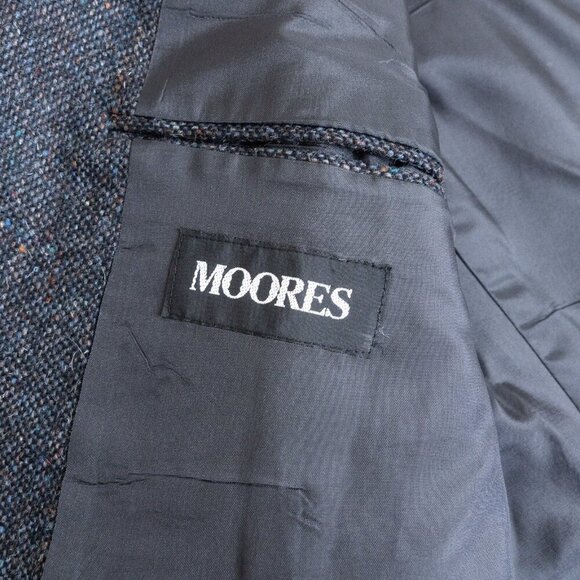 Vintage Tweed Sport Coat Wool Blazer Jacket Elbow Patches England 48 L Moores - Picture 7 of 16